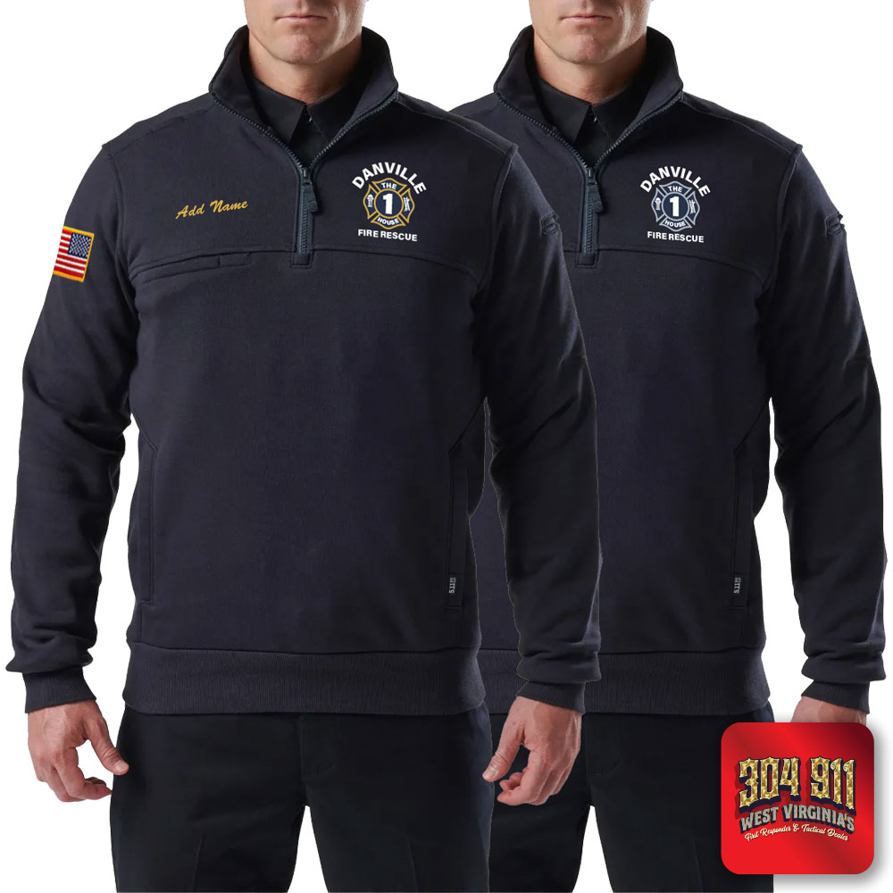 "DANVILLE VOL FIRE DEPARTMENT" 5.11 JOB SHIRT 1/4 ZIP 2.0 (NAVY)