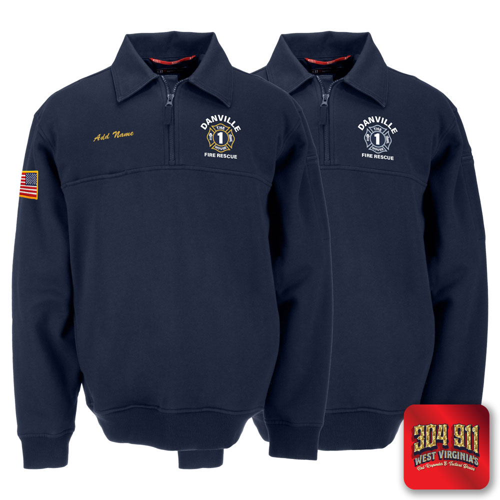 "DANVILLE VOL FIRE DEPARTMENT" 5.11 JOB SHIRT 2.0 WITH CANVAS DETAILS (NAVY)