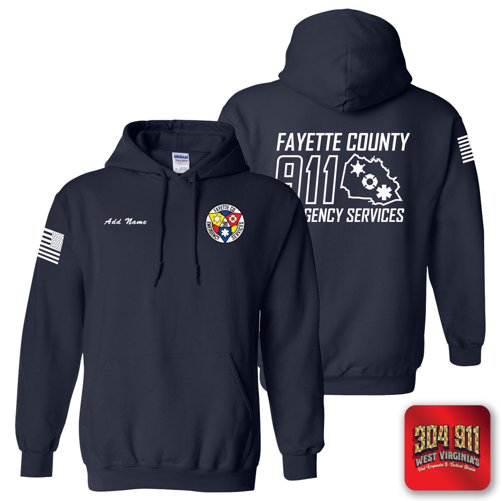 "FAYETTE COUNTY EMERGENCY SERVICES" NAVY GILDAN WORK HOODIE