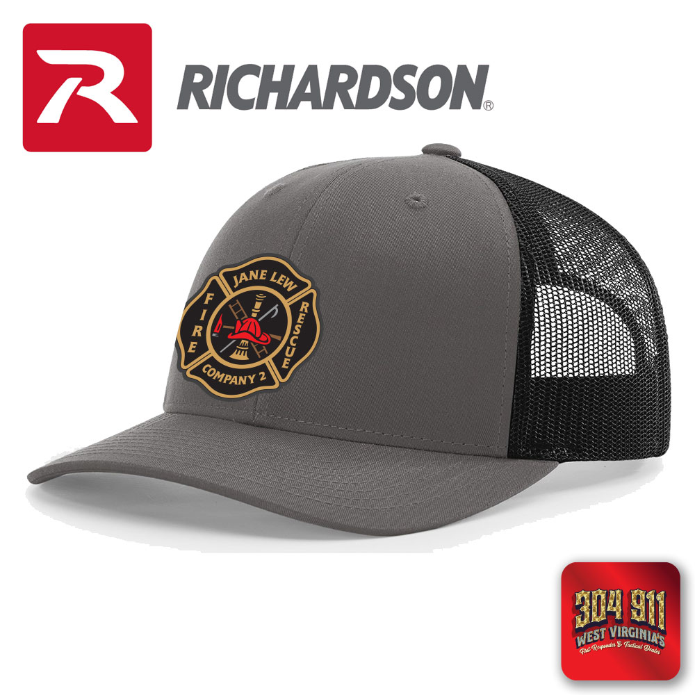 "JANE LEW FIRE DEPARTMENT" CHARCOAL-BLACK RICHARDSON 112 | TRUCKER HAT