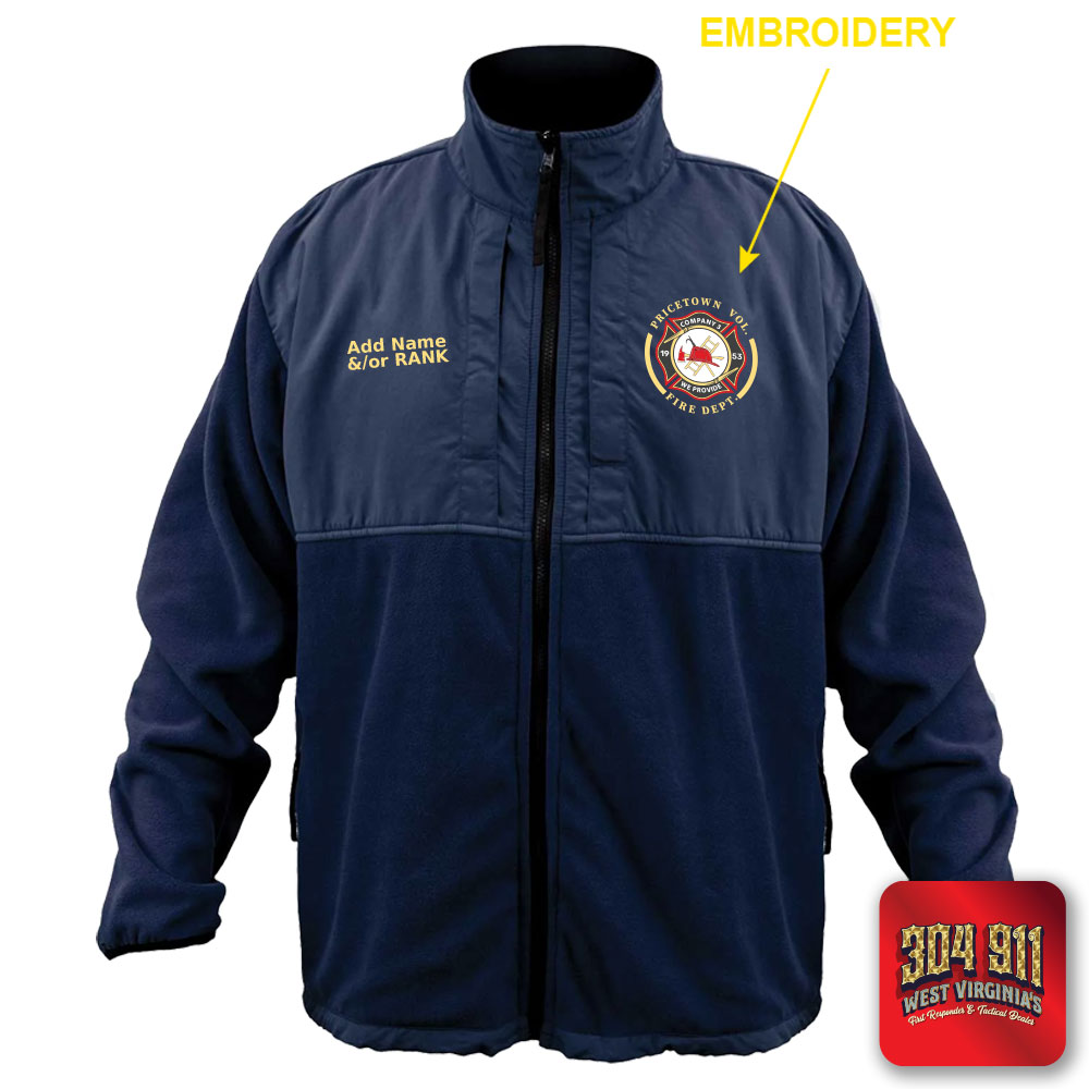 "PRICETOWN VOLUNTEER FIRE DEPARTMENT" GAME - HIGH VIZ RESCUE JACKET PARKA (NAVY)