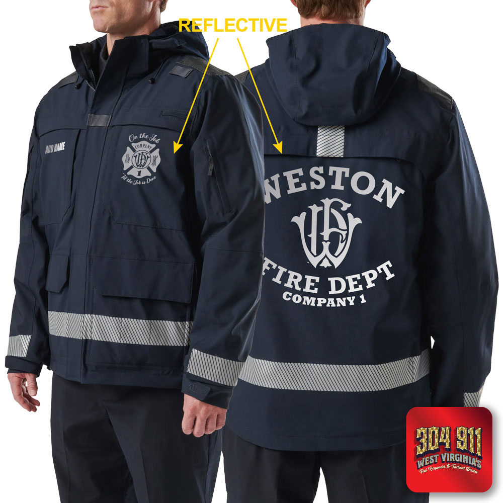 "WESTON FIRE DEPARTMENT" (REFLECTIVE PRINT) RESPONDER PARKA 2.0 5.11 Tactical (DARK NAVY)