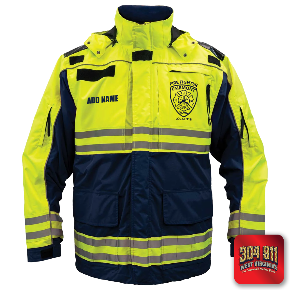 "FAIRMONT FIRE DEPARTMENT" GAME - HIGH VIZ RESCUE JACKET PARKA (NAVY)