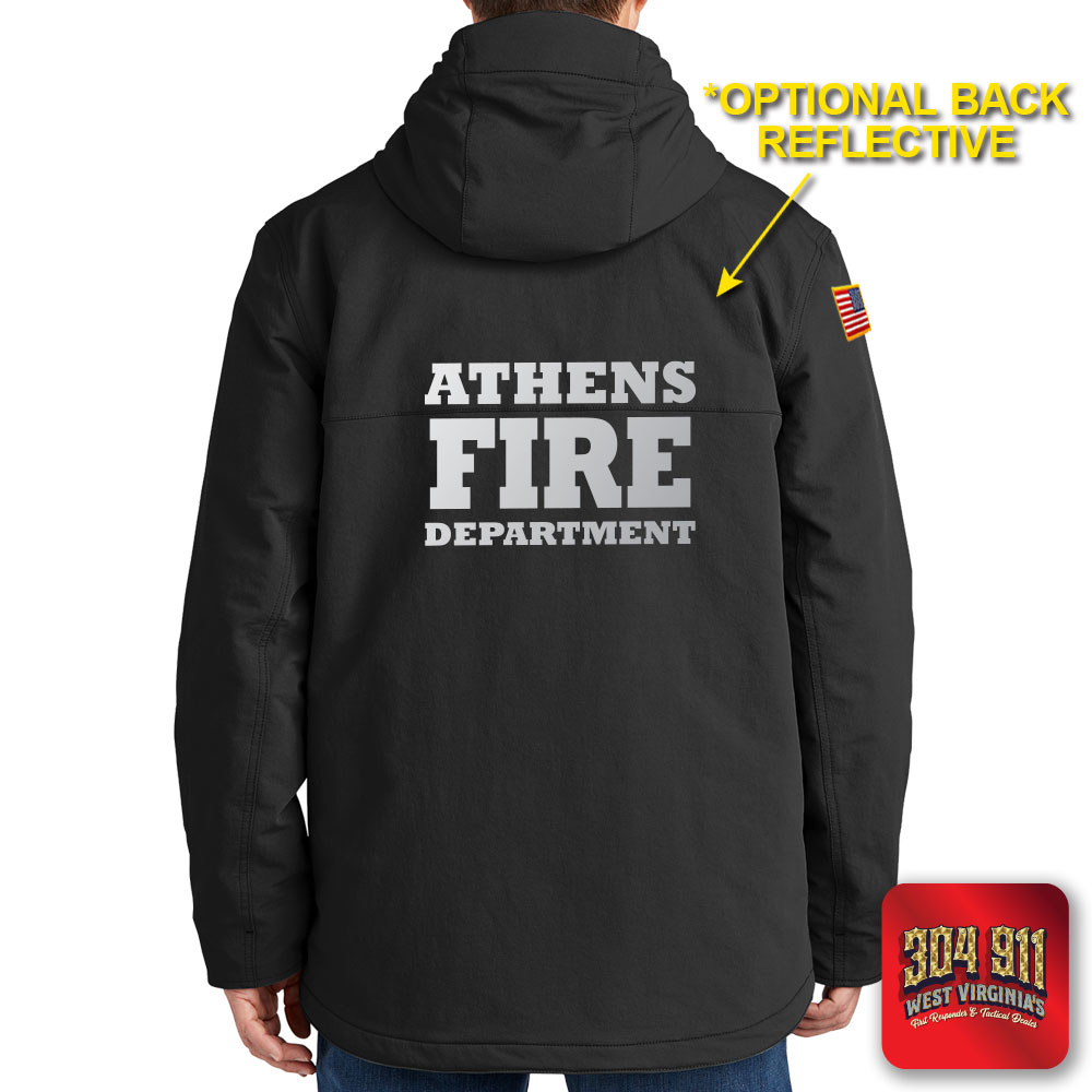 "ATHENS FIRE DEPARTMENT" (BLACK) Carhartt® Super Dux™ Insulated Hooded Coat