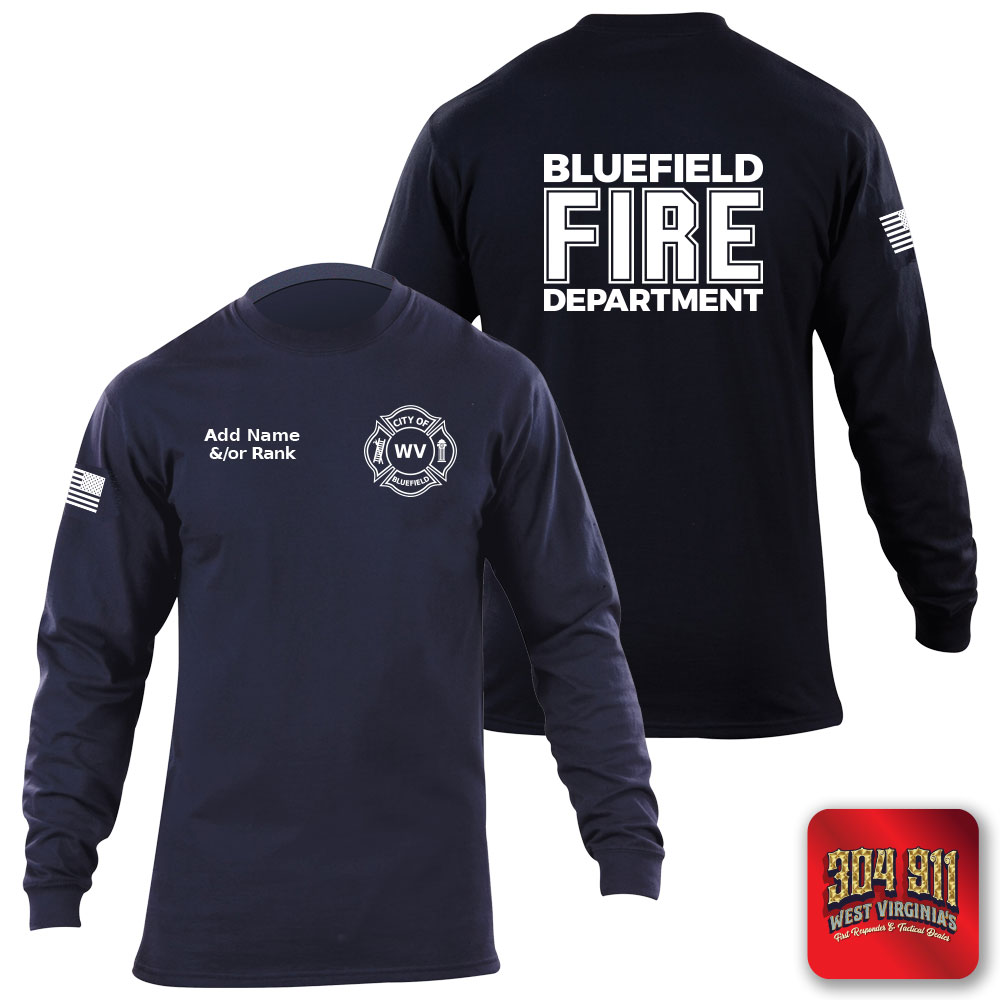 "BLUEFIELD WV FIRE DEPARTMENT" 5.11 STATION WEAR LONG SLEEVE T-SHIRT
