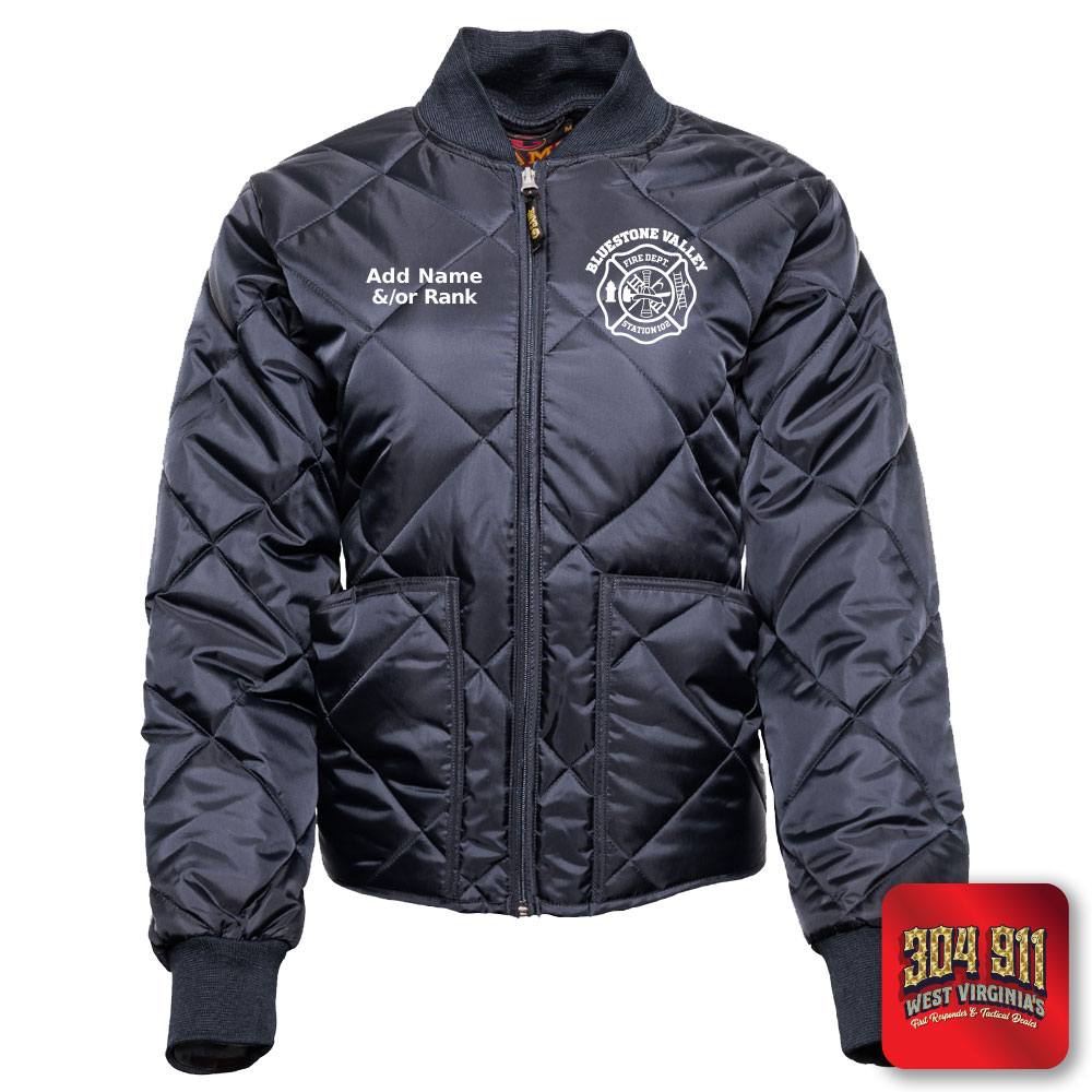 "BLUESTONE VALLEY VOL FIRE DEPT" GAME - The Ladies Fit Bravest Diamond Quilt Jacket (NAVY)