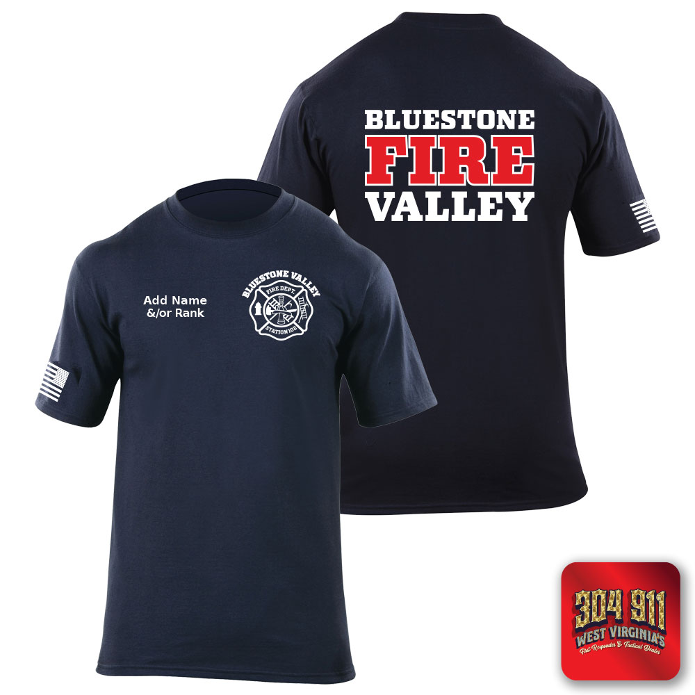 "BLUESTONE VALLEY VOL FIRE DEPT" 5.11 STATION WEAR SHORT SLEEVE T-SHIRT
