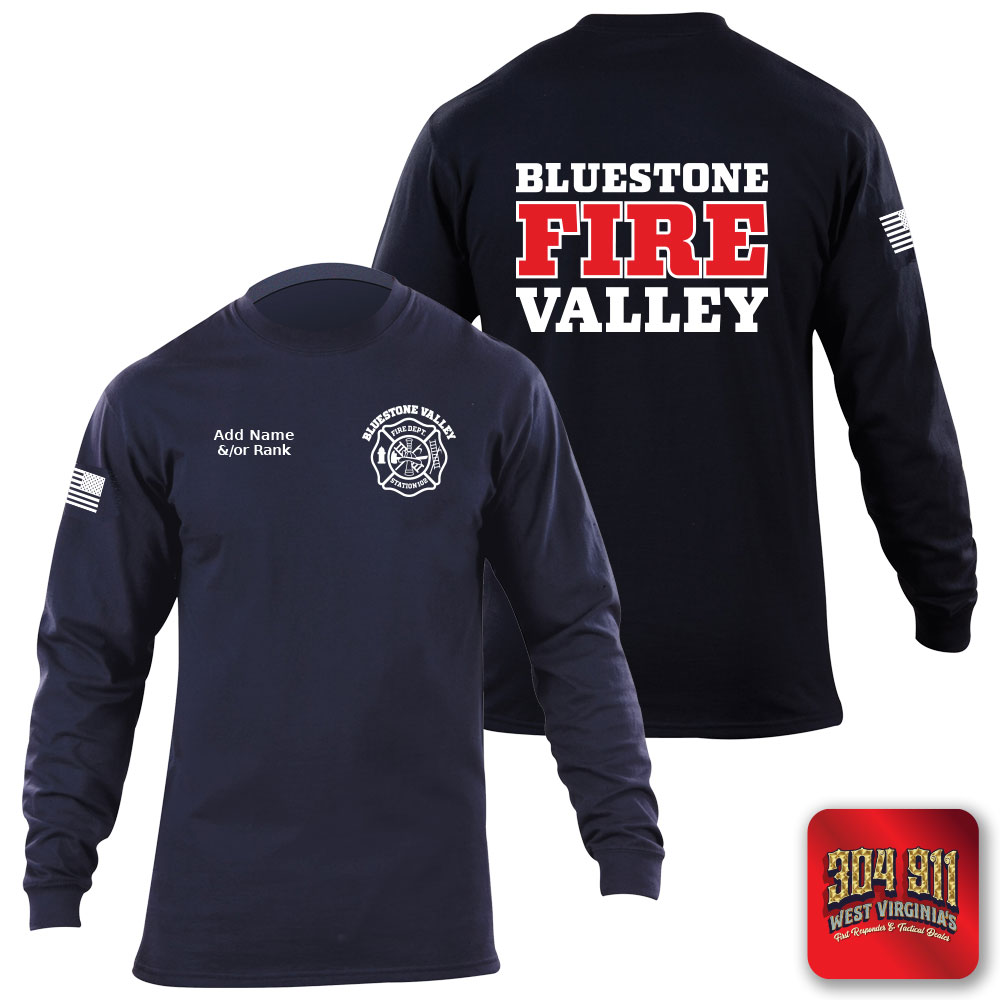 "BLUESTONE VALLEY VOL FIRE DEPT" 5.11 STATION WEAR LONG SLEEVE T-SHIRT