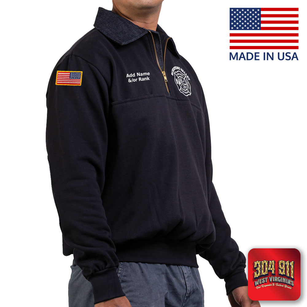 "BLUESTONE VALLEY VOL FIRE DEPT" GAME - The OG-Firefighter's Job Shirt (NAVY) (USA MADE)