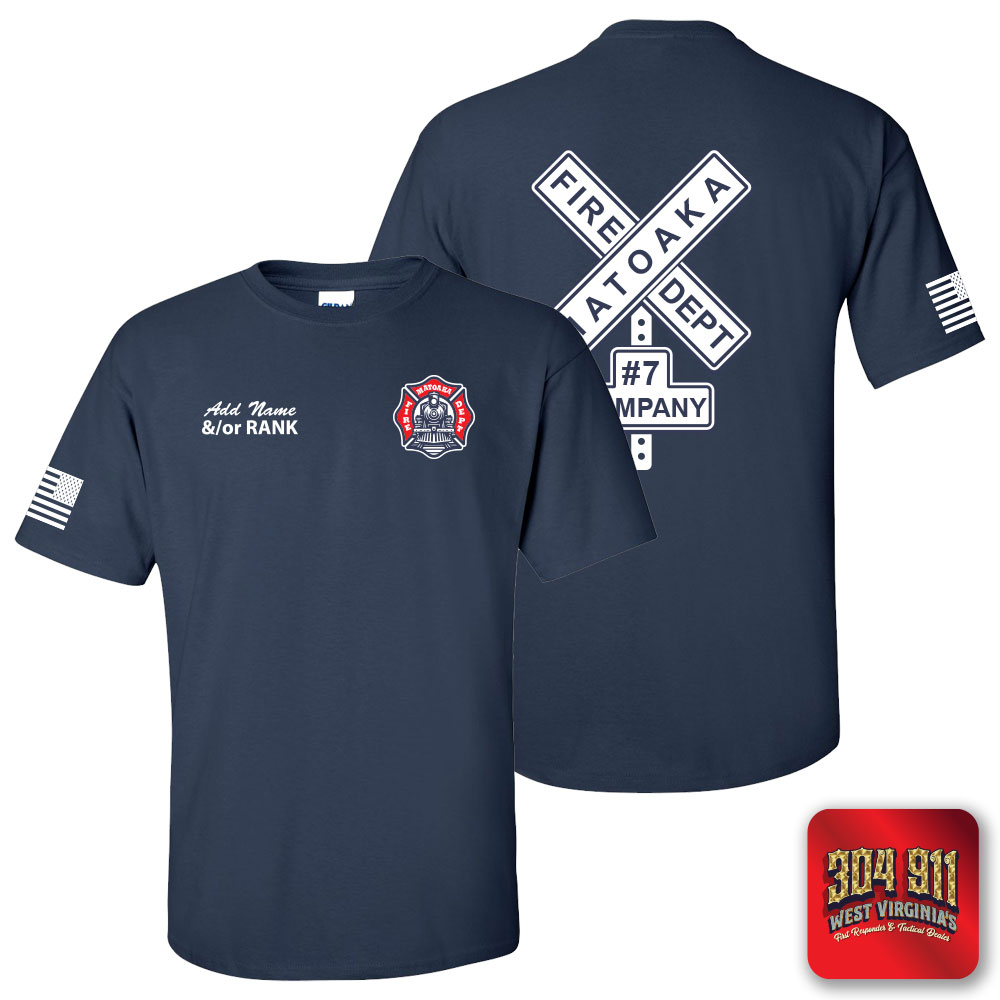 "MATOAKA FIRE DEPARTMENT" DESIGN-2 NAVY WORK TEE