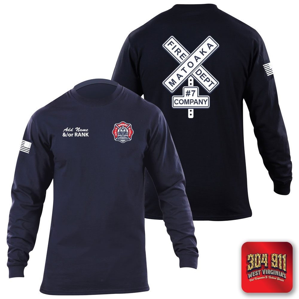 "MATOAKA FIRE DEPARTMENT" DESIGN-2 5.11 STATION WEAR LONG SLEEVE T-SHIRT