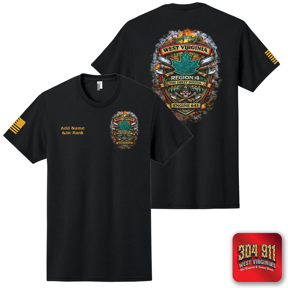 "MATOAKA ENGINE-641" SCREEN PRINT ON BLACK WORK T-SHIRT