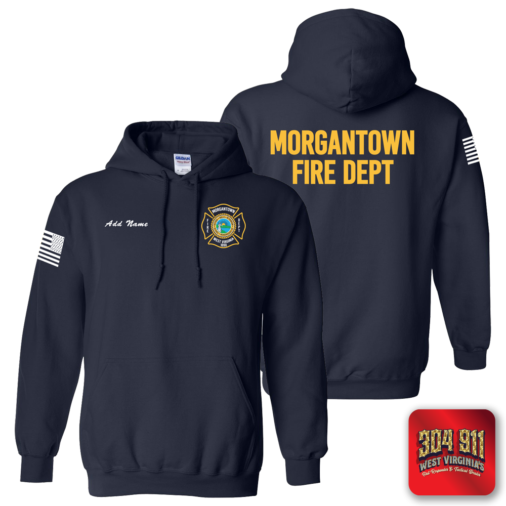"MORGANTOWN FD" NAVY GILDAN WORK HOODIE