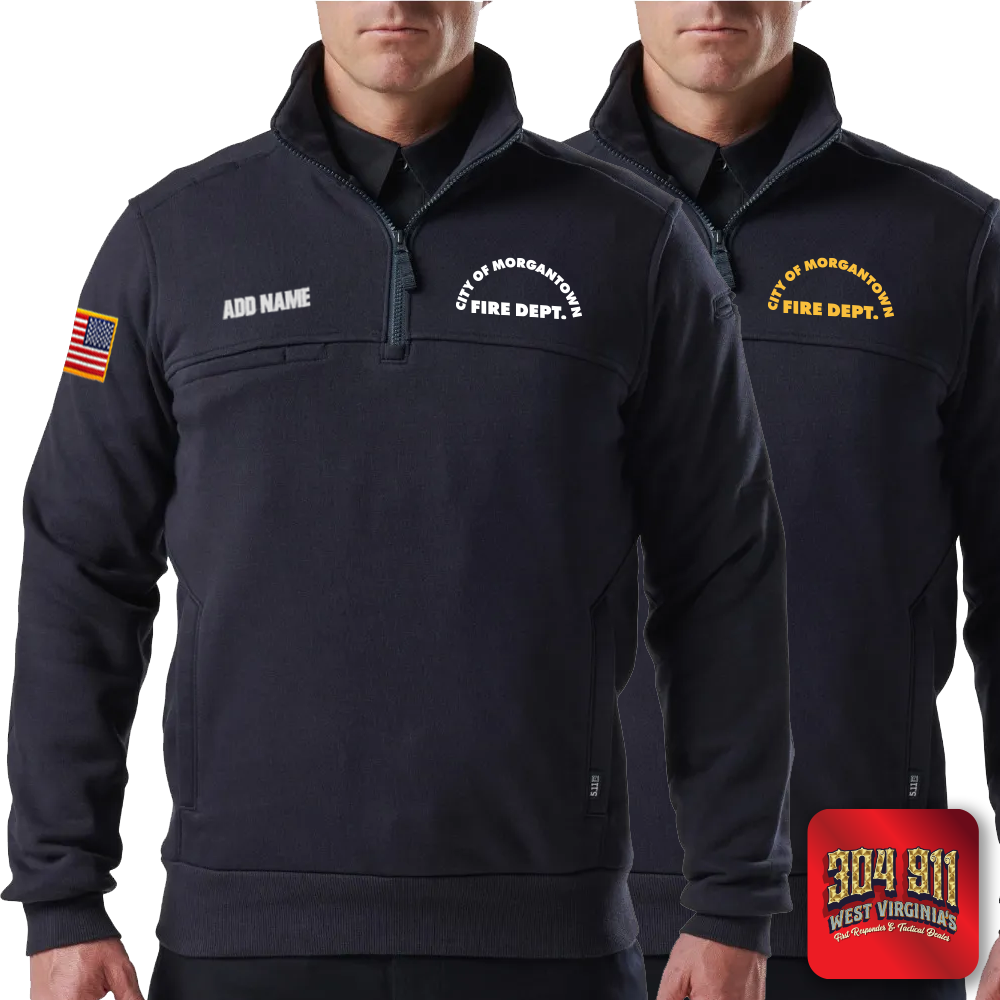 "MORGANTOWN FIRE DEPT" 5.11 JOB SHIRT 1/4 ZIP 2.0 (NAVY)