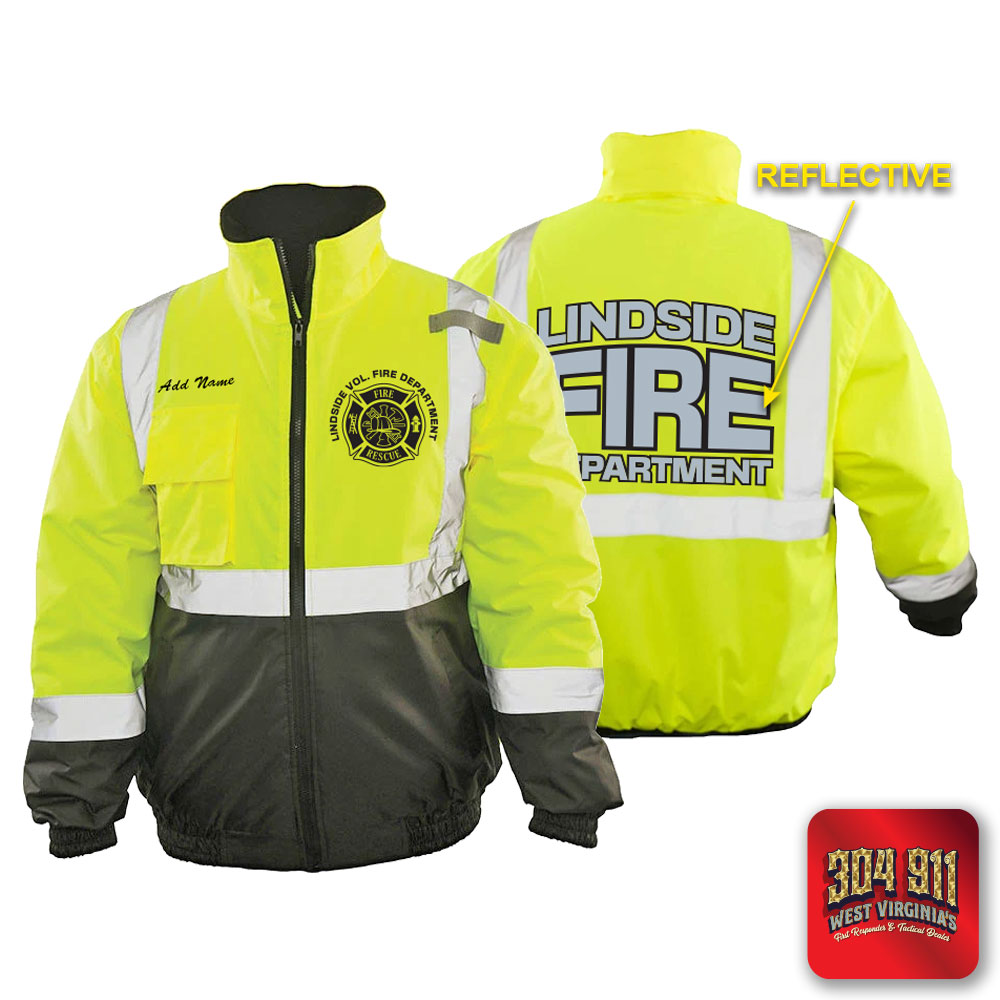 "LINDSIDE VOL FIRE DEPARTMENT" GAME - The Econo Black Bottom Bomber (NEON LIME)