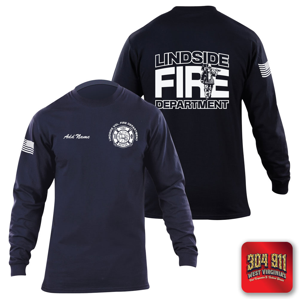 "LINDSIDE VOL FIRE DEPARTMENT" 5.11 STATION WEAR LONG SLEEVE T-SHIRT