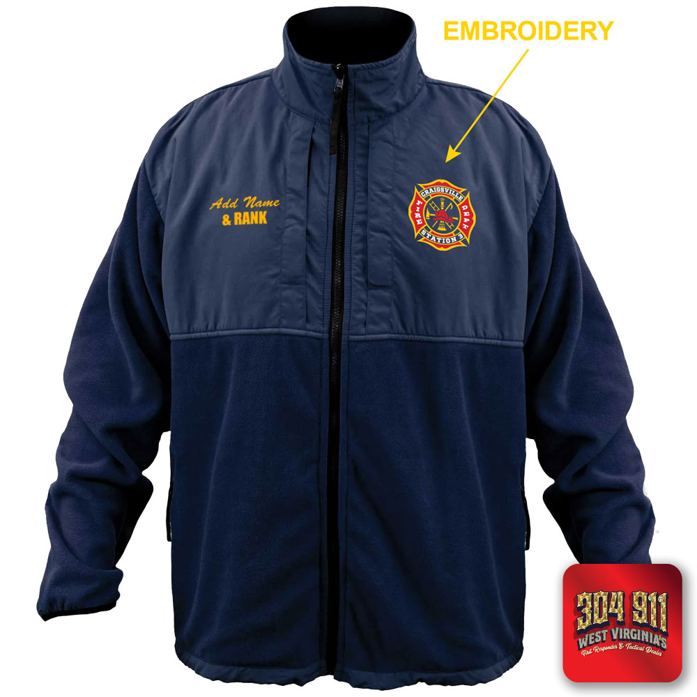 "CRAIGSVILLE FIRE DEPARTMENT" GAME - HIGH VIZ RESCUE JACKET PARKA (NAVY)