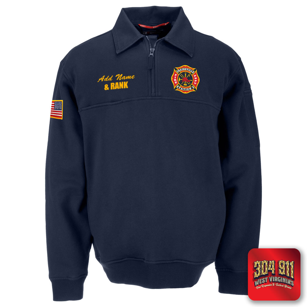 "CRAIGSVILLE FIRE DEPARTMENT" 5.11 JOB SHIRT 2.0 WITH CANVAS DETAILS (NAVY)