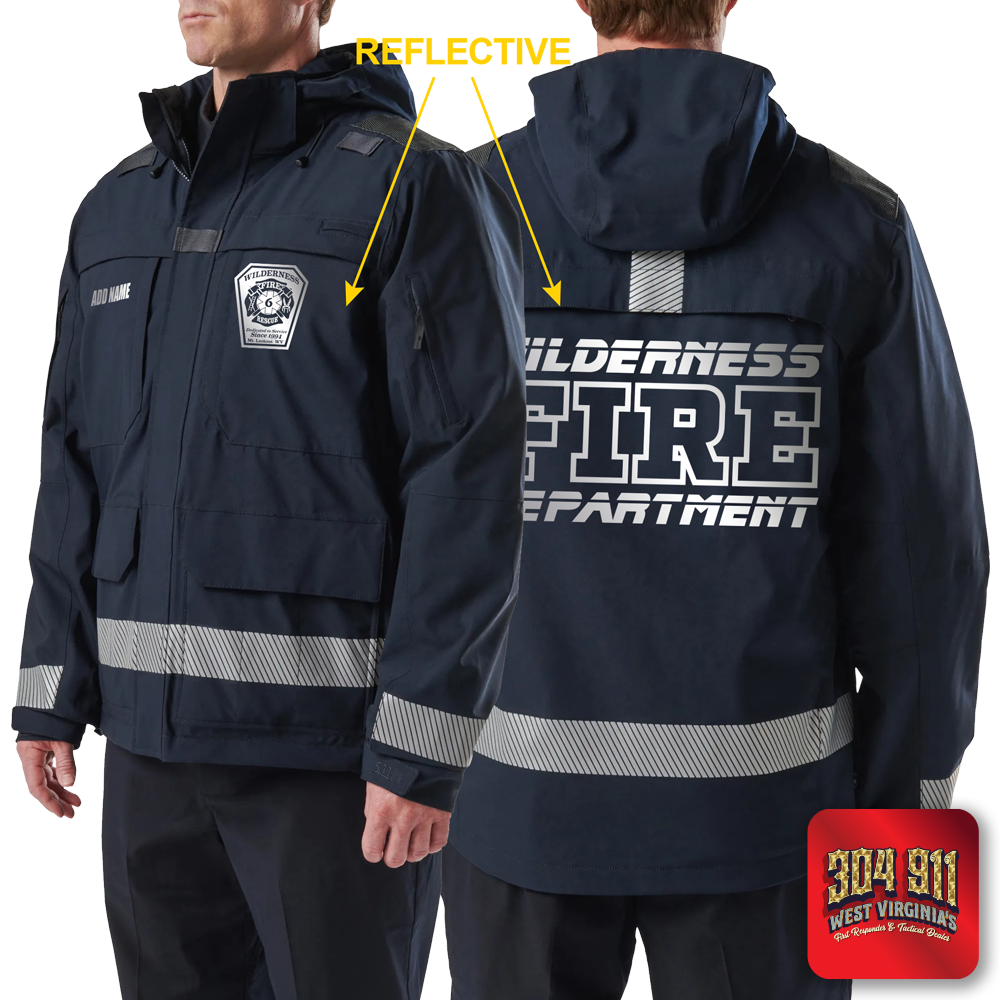 "WILDERNESS FIRE DEPARTMENT" (REFLECTIVE PRINT) RESPONDER PARKA 2.0 5.11 Tactical (DARK NAVY)