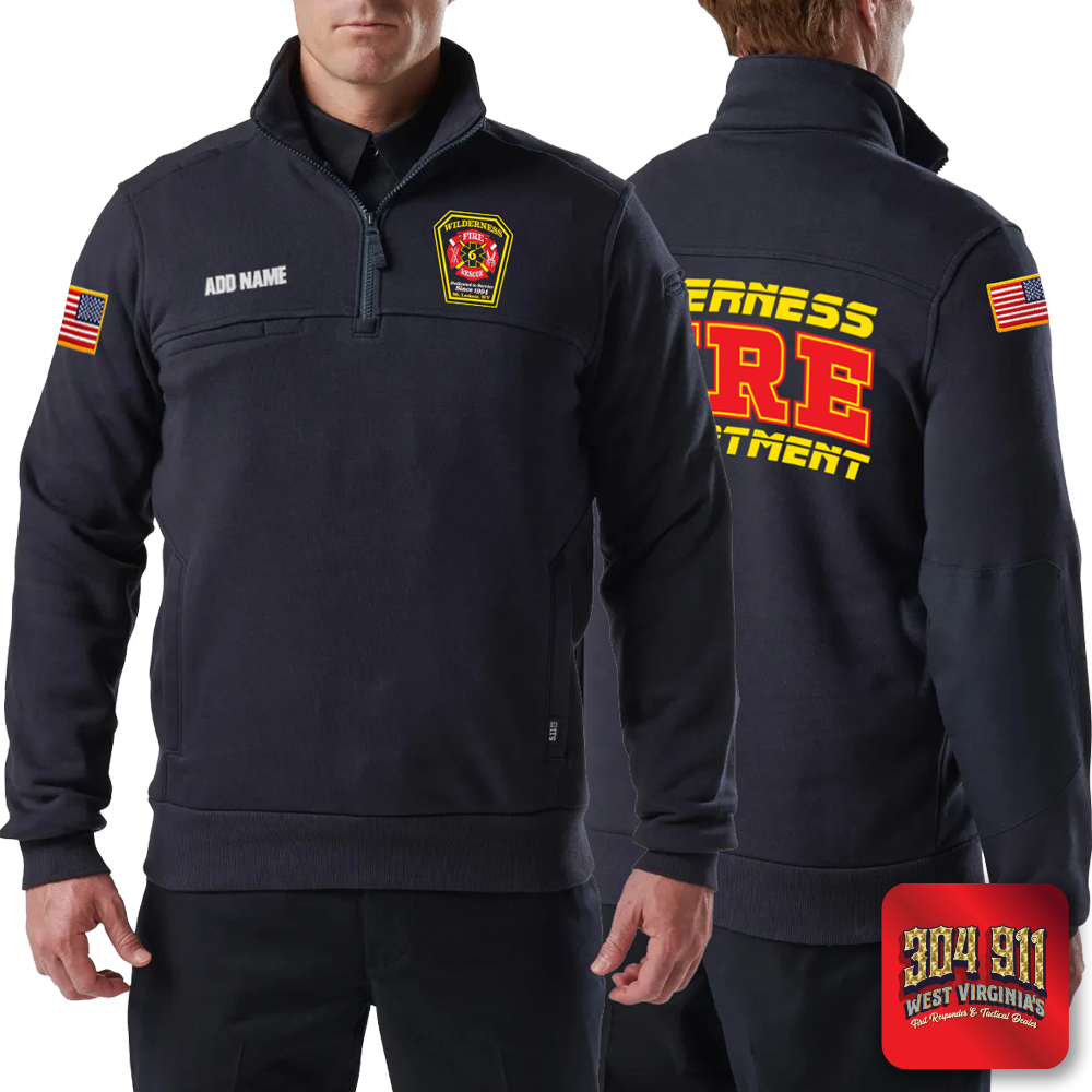 "WILDERNESS FIRE DEPARTMENT" 5.11 JOB SHIRT 1/4 ZIP 2.0