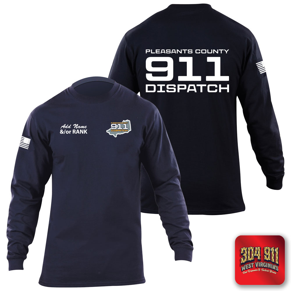 "PLEASANTS COUNTY 911" 5.11 STATION WEAR LONG SLEEVE T-SHIRT