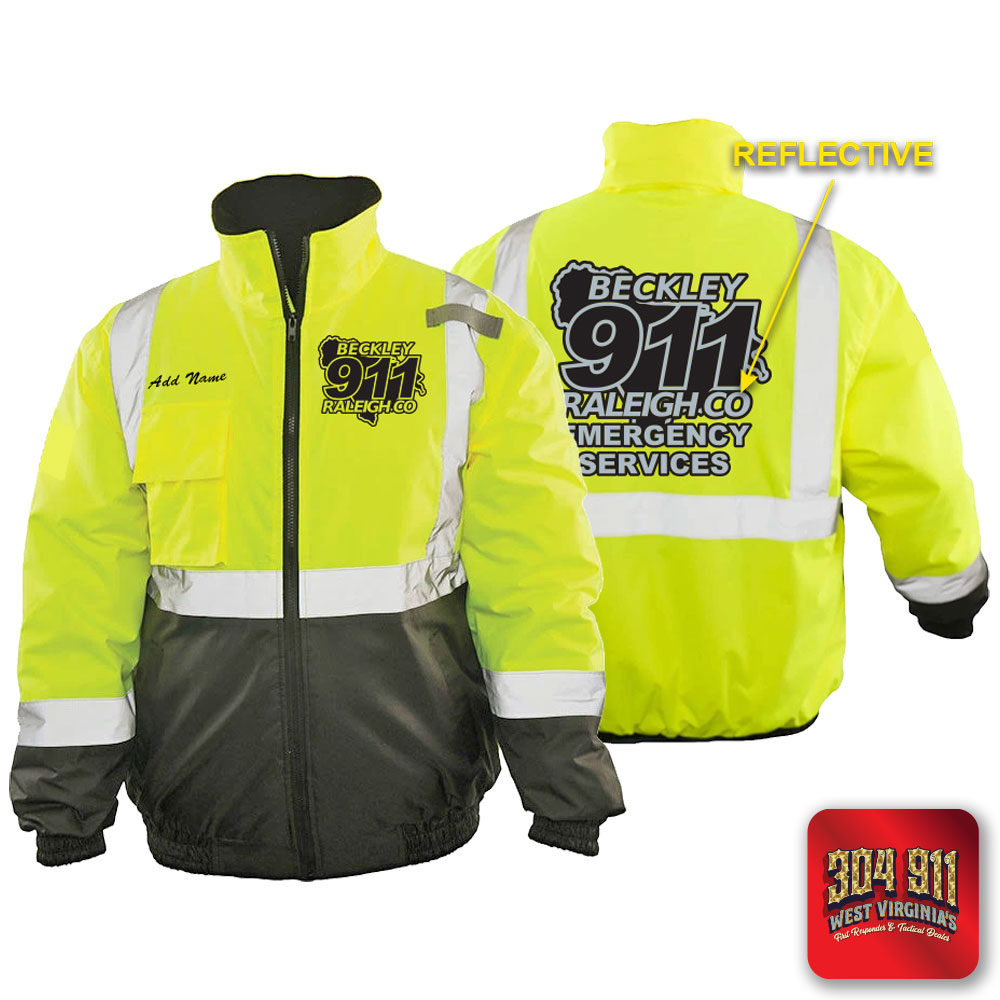 "BECKLEY-RALEIGH COUNTY EMERGENCY SERVICES" GAME - The Econo Black Bottom Bomber (NEON LIME)