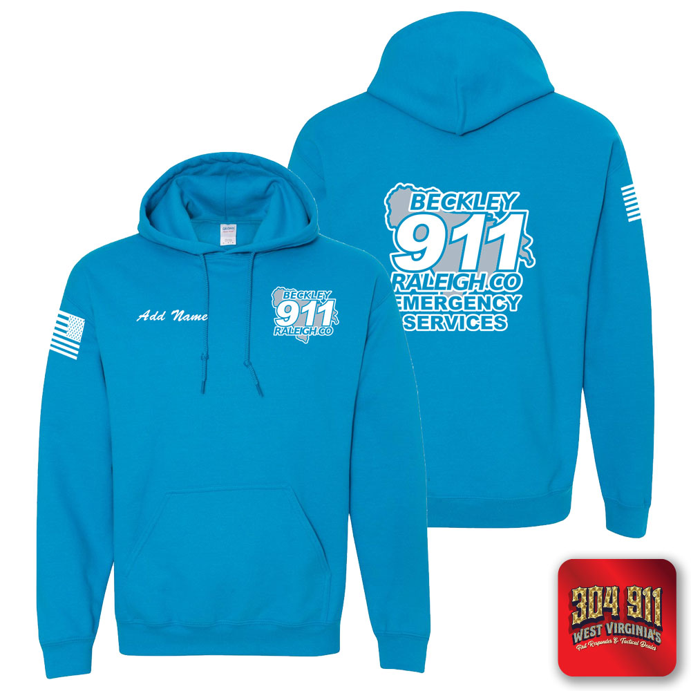 "BECKLEY-RALEIGH COUNTY EMERGENCY SERVICES" SAPHIRE GILDAN WORK HOODIE