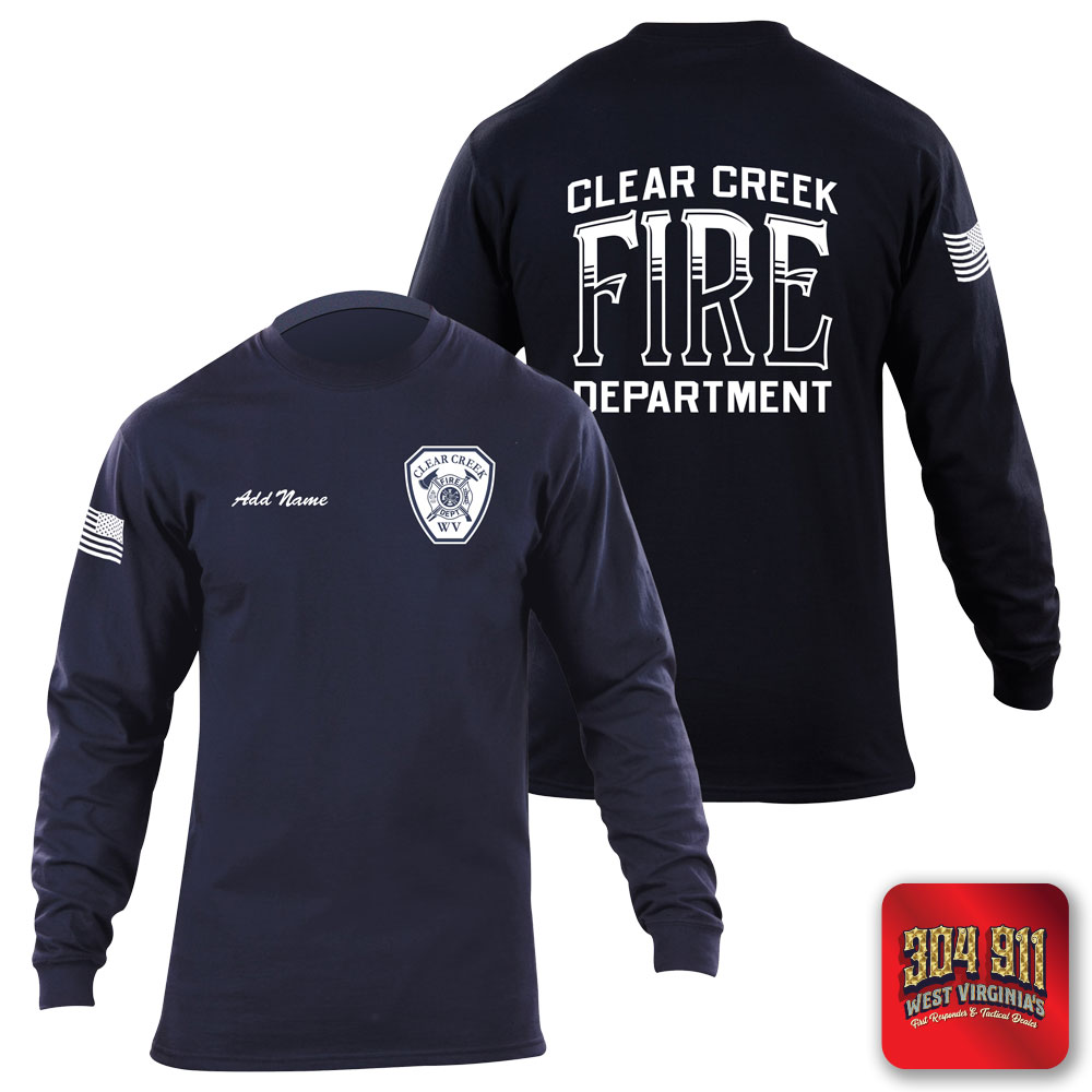 "CLEAR CREEK VOL FIRE DEPARTMENT" 5.11 STATION WEAR LONG SLEEVE T-SHIRT