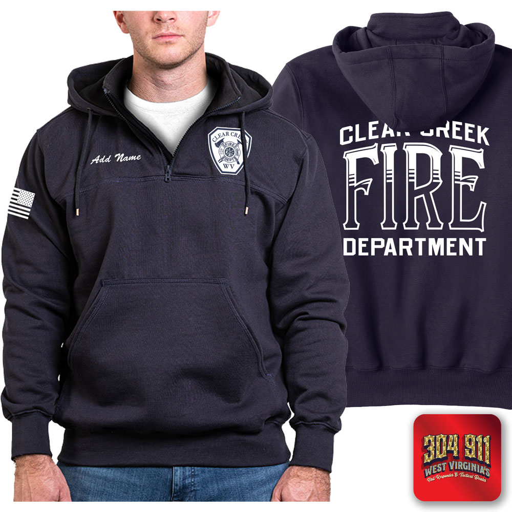 "CLEAR CREEK VOL FIRE DEPARTMENT" GAME - The Hooded Work Shirt (NAVY)
