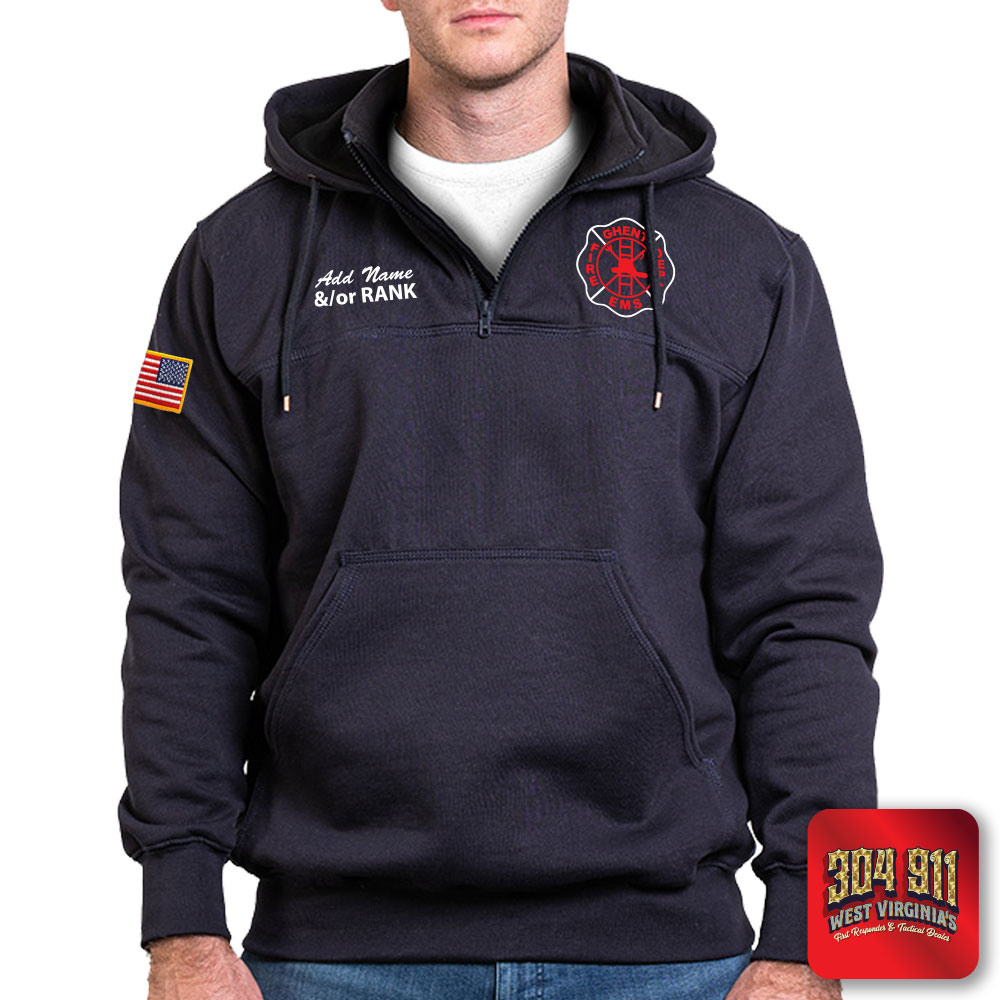 "GHENT FIRE DEPARTMENT" - The Hooded Work Shirt (NAVY)