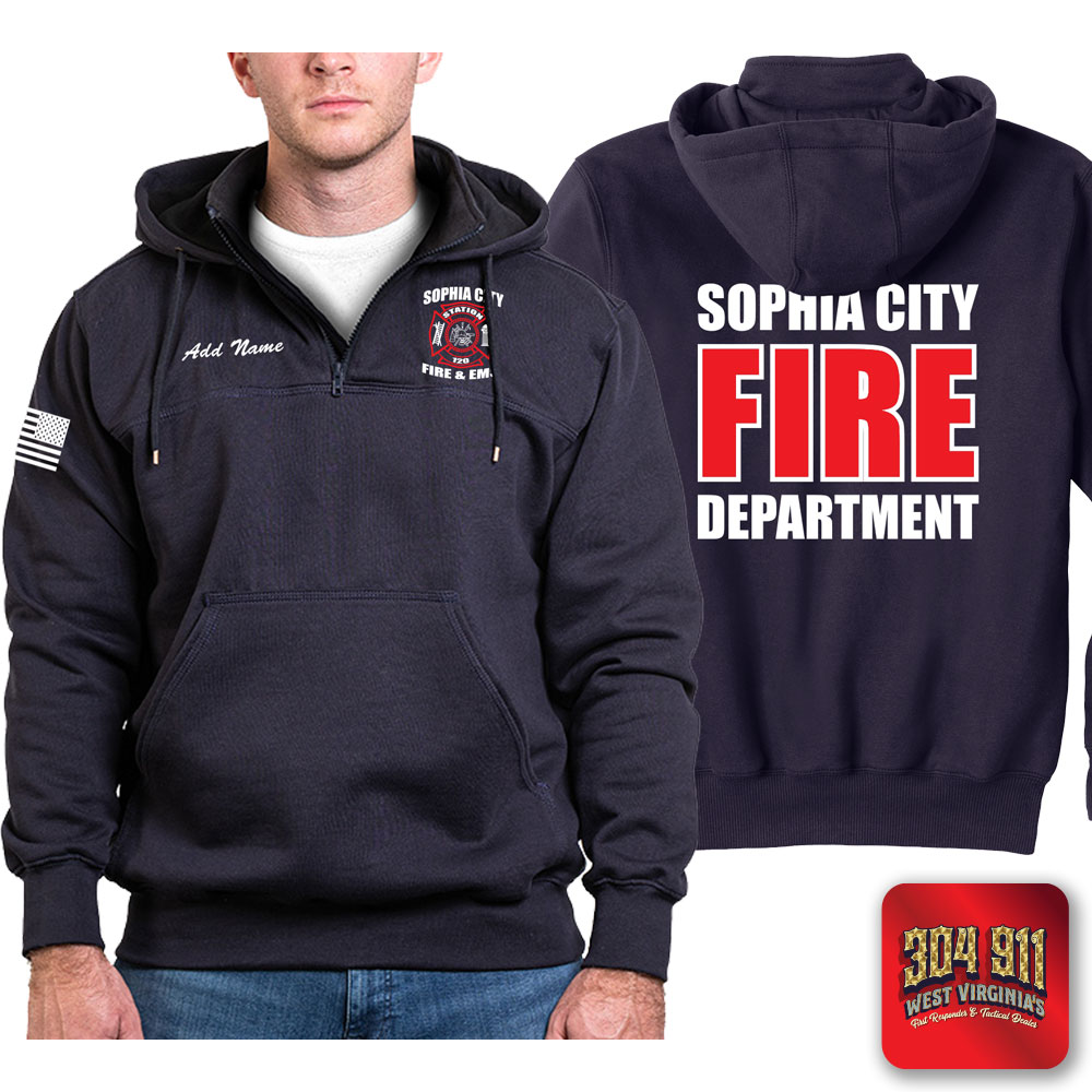 "SOPHIA CITY FIRE & EMS" GAME - The Hooded Work Shirt (NAVY)