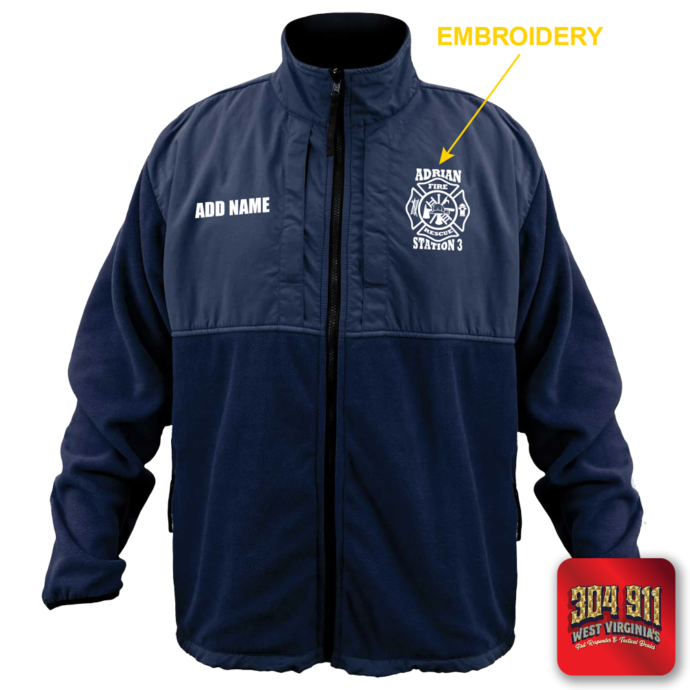 "ADRIAN VOL FIRE DEPT" GAME - HIGH VIZ RESCUE JACKET PARKA (NAVY)