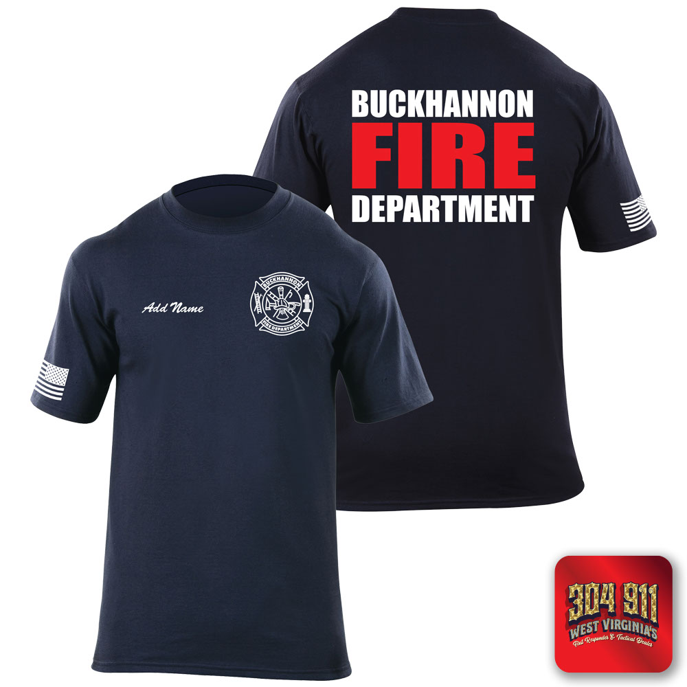 "BUCKHANNON FIRE DEPARTMENT" (VOLUNTEER GEAR) 5.11 STATION WEAR SHORT SLEEVE T-SHIRT