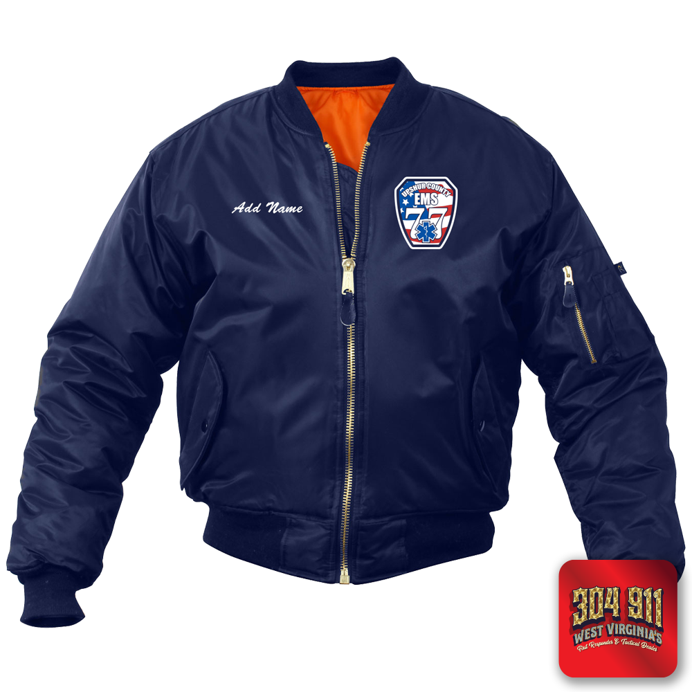 "UPSHUR COUNTY EMS" (EMBROIDERY) Rothco MA-1 Flight Jacket