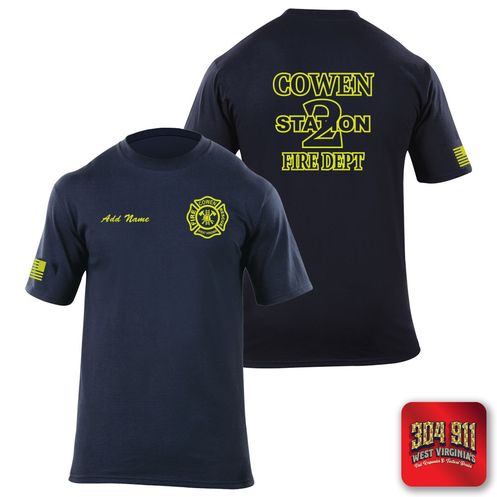 "COWEN FIRE DEPARTMENT" 5.11 STATION WEAR SHORT SLEEVE T-SHIRT