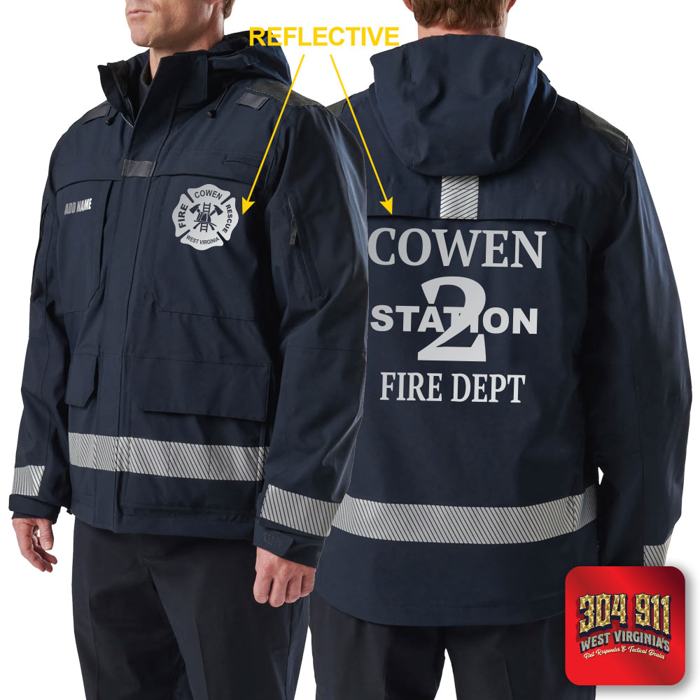 "COWEN FIRE DEPARTMENT" (REFLECTIVE PRINT) RESPONDER PARKA 2.0 5.11 Tactical (DARK NAVY)