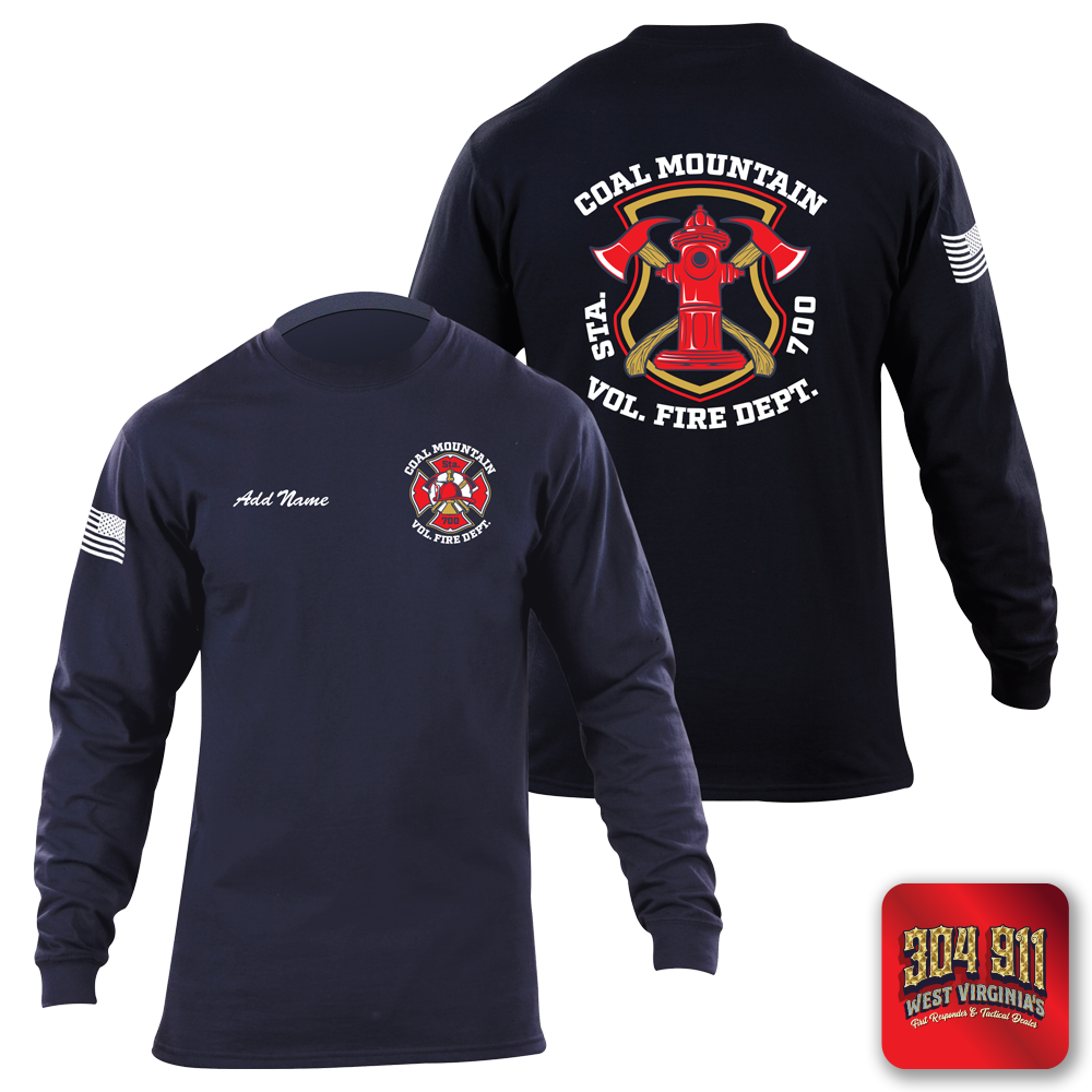 "COAL MOUNTAIN VOLUNTEER FIRE DEPARTMENT" 5.11 STATION WEAR LONG SLEEVE T-SHIRT