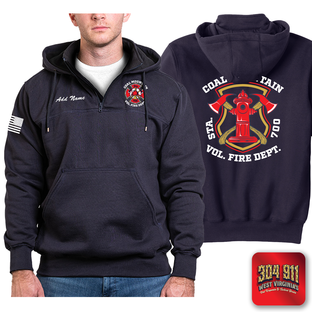 "COAL MOUNTAIN VOLUNTEER FIRE DEPARTMENT" GAME - The Hooded Work Shirt (NAVY)