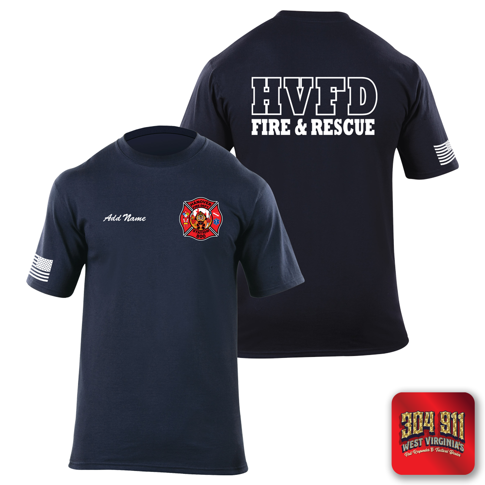 "HANOVER VOL FIRE DEPT" 5.11 STATION WEAR SHORT SLEEVE T-SHIRT