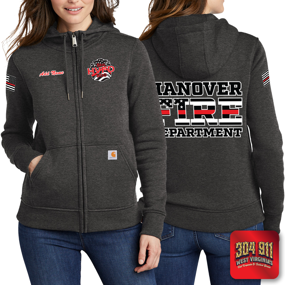 "HANOVER VOL FIRE DEPT" DARK HEATHER Carhartt® Women’s Clarksburg Full-Zip Hoodie