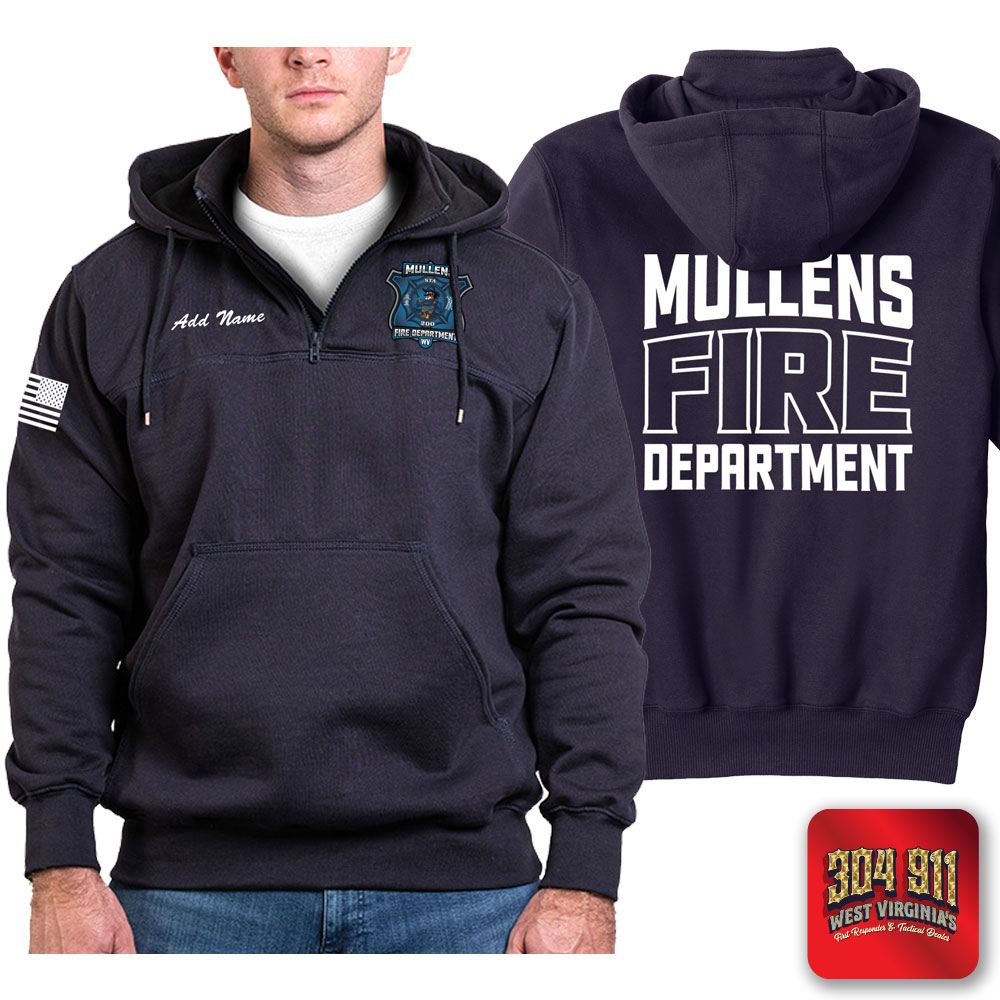 "MULLENS FIRE DEPARTMENT" GAME - The Hooded Work Shirt (NAVY)