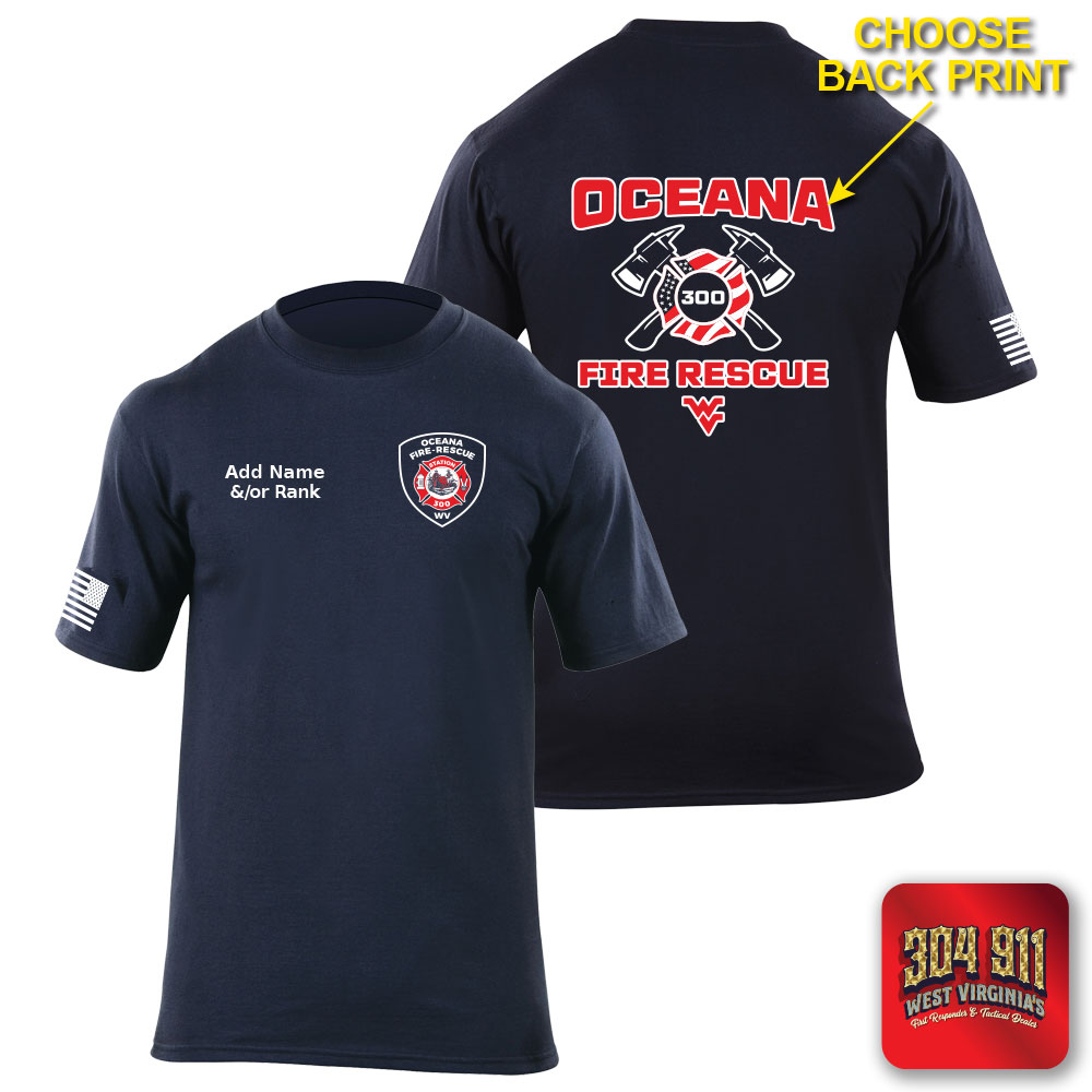 "OCEANA FIRE RESCUE" 5.11 STATION WEAR SHORT SLEEVE T-SHIRT