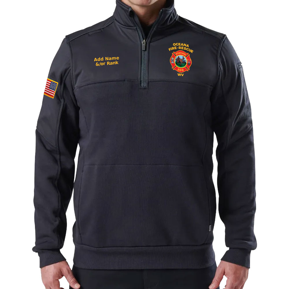 "OCEANA FIRE RESCUE" (NAVY) WATER-REPELLENT JOB SHIRT 2.0