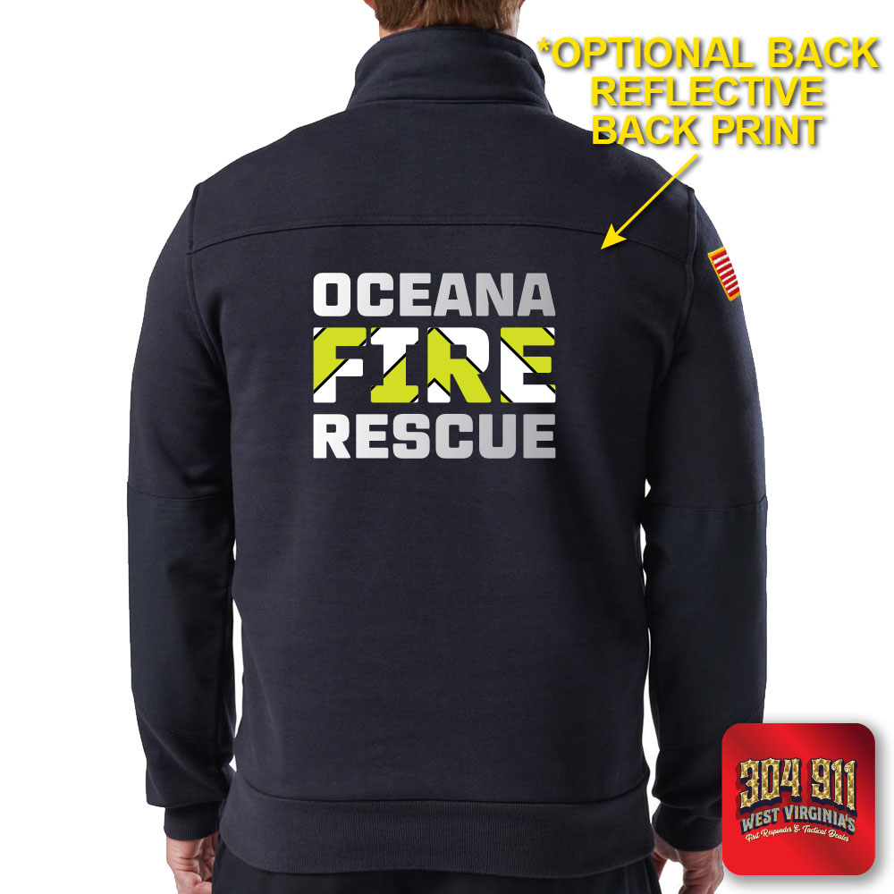 "OCEANA FIRE RESCUE" GAME - The Next-Gen Full-Zip Job Shirt (NAVY)