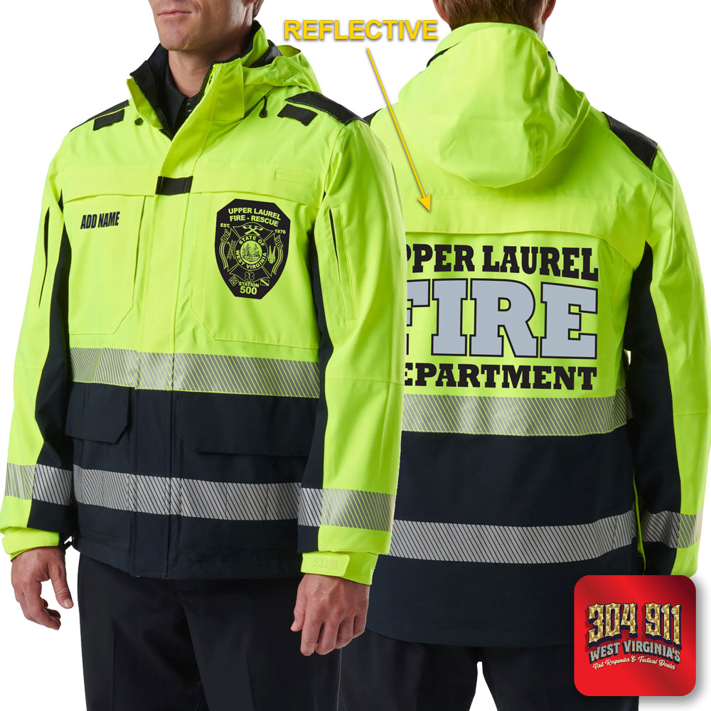 "UPPER LAUREL FIRE-RESCUE" (REFLECTIVE PRINT) RESPONDER HI-VIS PARKA 2.0 5.11 Tactical (DARK NAVY)