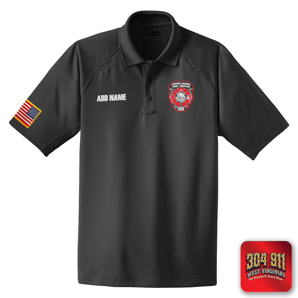 "UPPER LAUREL FIRE-RESCUE" (EMBROIDERY) CornerStone® - Select Snag-Proof Tactical Polo (CHARCOAL)