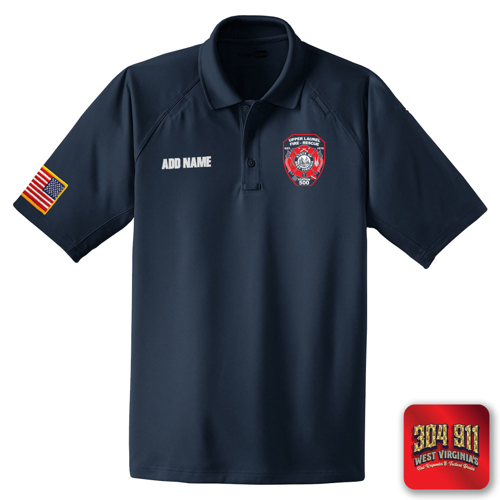 "UPPER LAUREL FIRE-RESCUE" (EMBROIDERY) CornerStone® - Select Snag-Proof Tactical Polo (NAVY)