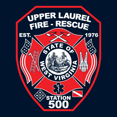 "UPPER LAUREL FIRE-RESCUE" (EMBROIDERY) UTILITY SHORT SLEEVE POLO (WHITE)