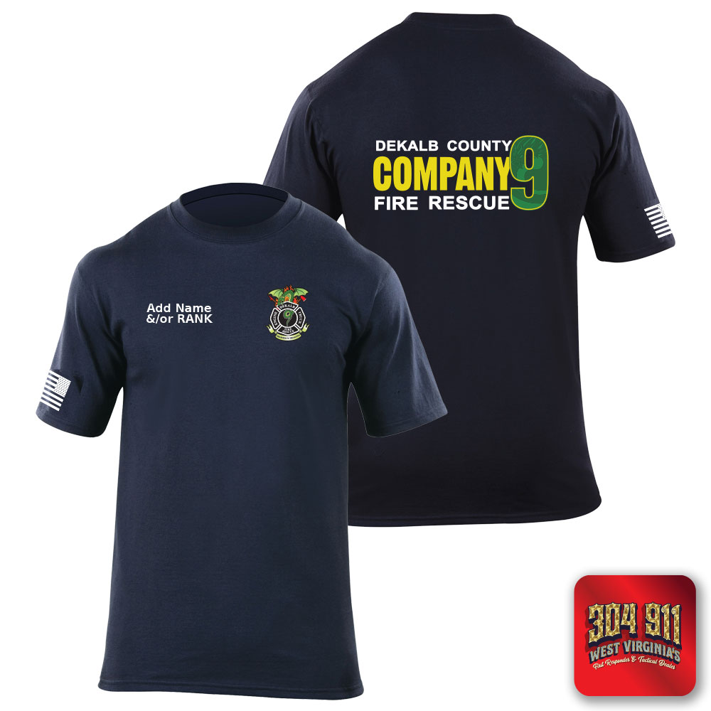 "DEKALB COUNTY FIRE RESCUE STATION 9" 5.11 STATION WEAR SHORT SLEEVE T-SHIRT