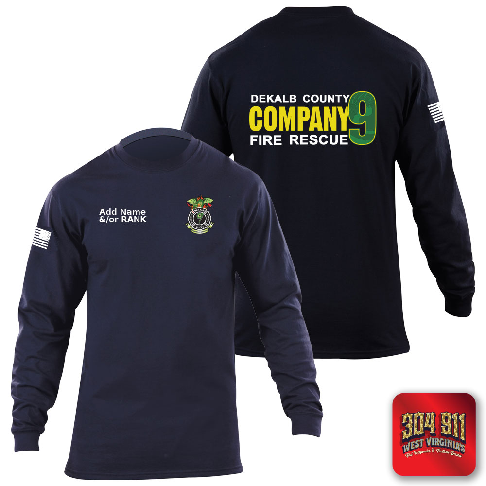 "DEKALB COUNTY FIRE RESCUE STATION 9" 5.11 STATION WEAR LONG SLEEVE T-SHIRT